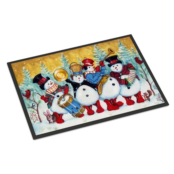 Carolines Treasures 24 x 36 in. Snowmen Strike Up the Band Indoor or Outdoor Mat PJH3002JMAT - main